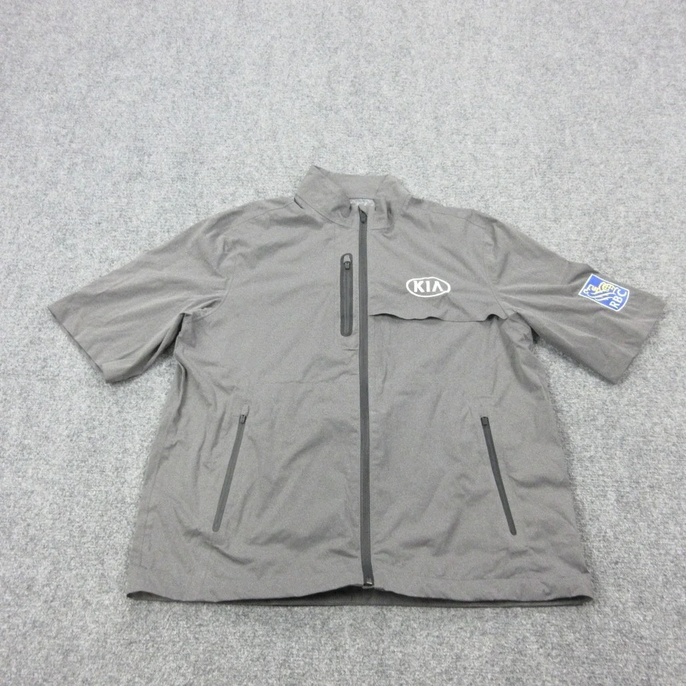 Greg Norman Jacket Mens Medium Short Sleeve Full‎ Zip Golf Windbreaker Kia RBC